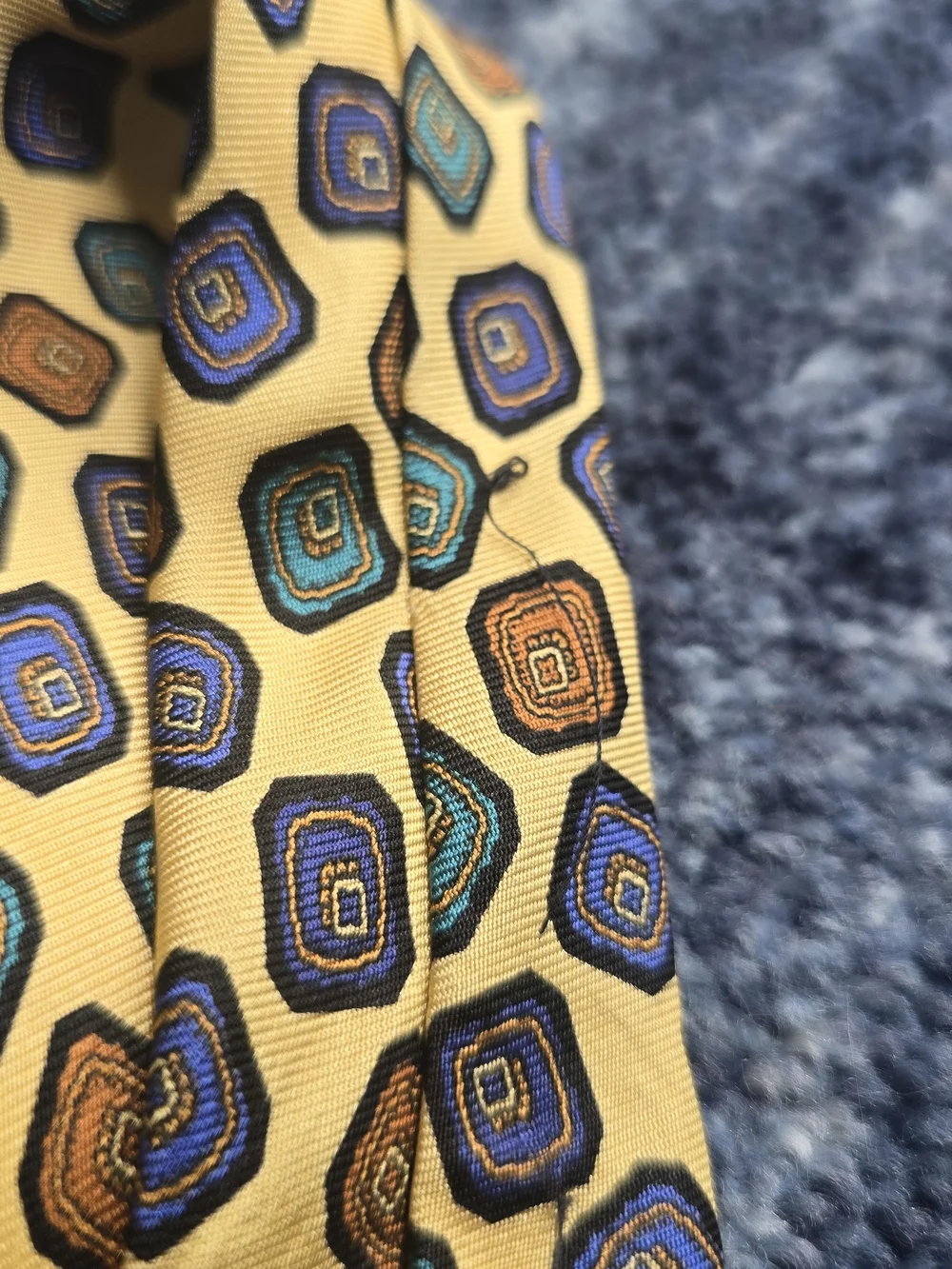 Stefano Ricci Men’s Yellow Geometric 100% Silk Tie